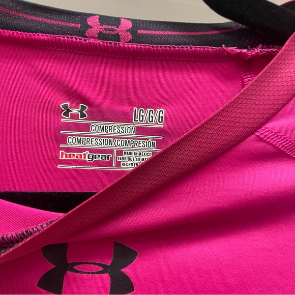 Women’s Pink Under Armour Long Sleeve Compression Shirt Size L - Picture 5 of 5